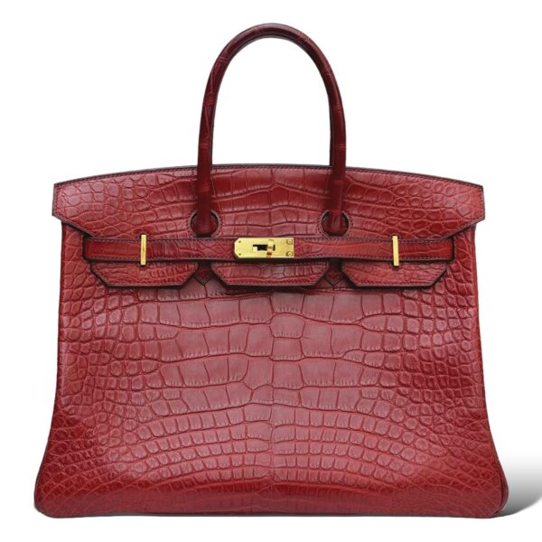 Hermes Birkin 35 Bordeaux Croco GHW