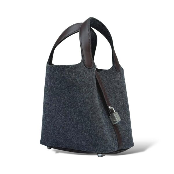 Hermes Picotin 18 Graphite,Ebene Felt PHW - Image 2