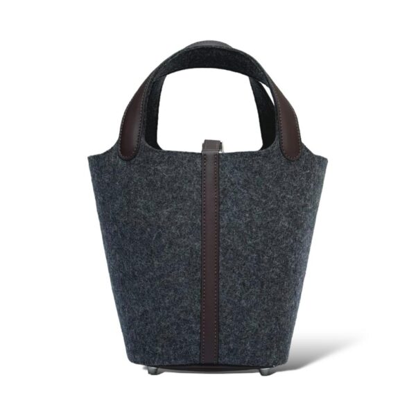 Hermes Picotin 18 Graphite,Ebene Felt PHW - Image 4
