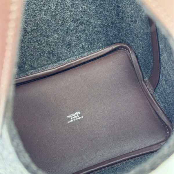 Hermes Picotin 18 Graphite,Ebene Felt PHW - Image 6