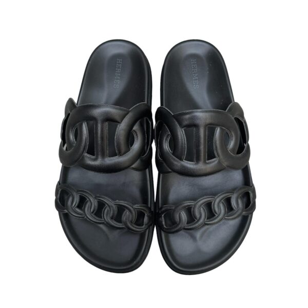Hermes Extra 38.5 EU Black Sandals
