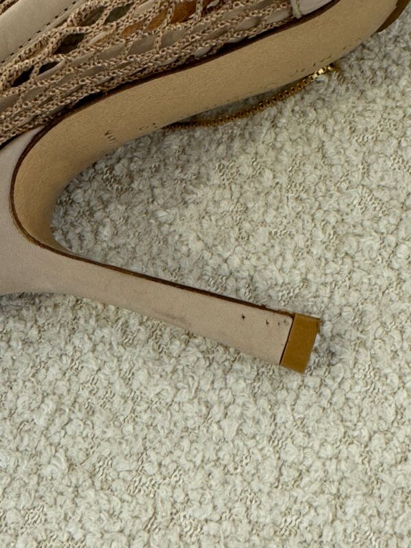 Bottega Veneta Stretch 37.5 EU Beige Lace-Up Sandal - Image 5