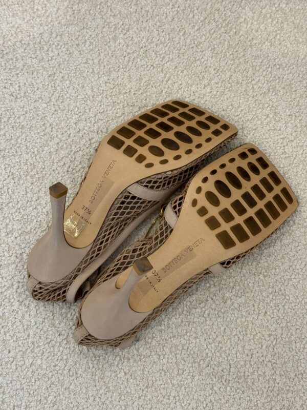 Bottega Veneta Stretch 37.5 EU Beige Lace-Up Sandal - Image 3