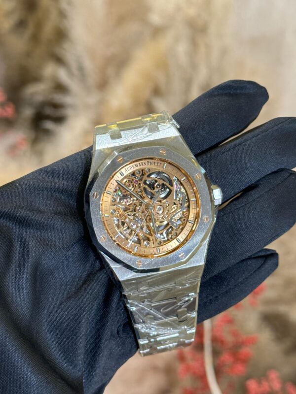 Audemars Piguet Royal Oak 41mm 15407ST.OO.1220ST.02 Double Balance Openworked Dial Inner Rose Gold Stainless Steel - Image 2