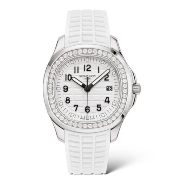 Patek Philippe Aquanaut Luce 38.8mm 5267/200A 35.2mm Quartz White Dial Diamond-Set Bezel Stainless Steel White Composite Strap