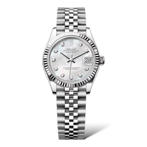 Rolex Datejust 31mm 278274 Oystersteel Whitegold Mother-Of-Pearl Diamonds-Set Dial Jubilee Bracelet