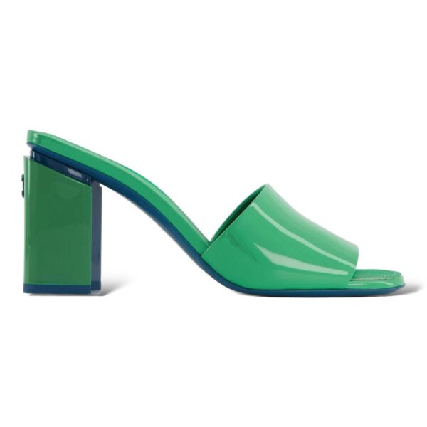 Chanel Mint Green 38 EU with Blue CC Logo Sandals - Image 3