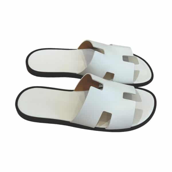 Hermes Izmir 42 EU Blanc Sandals - Image 3