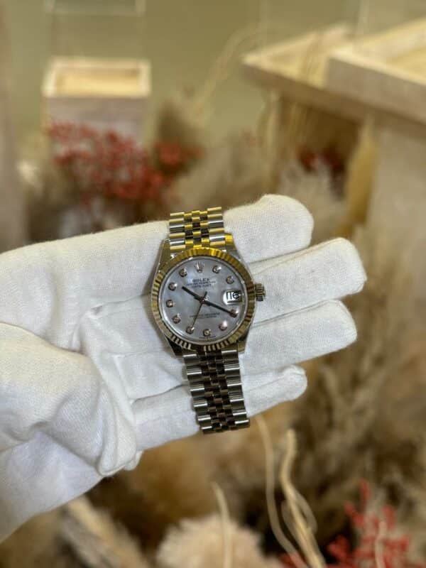 Rolex Datejust 31mm 278274 Oystersteel Whitegold Mother-Of-Pearl Diamonds-Set Dial Jubilee Bracelet - Image 2