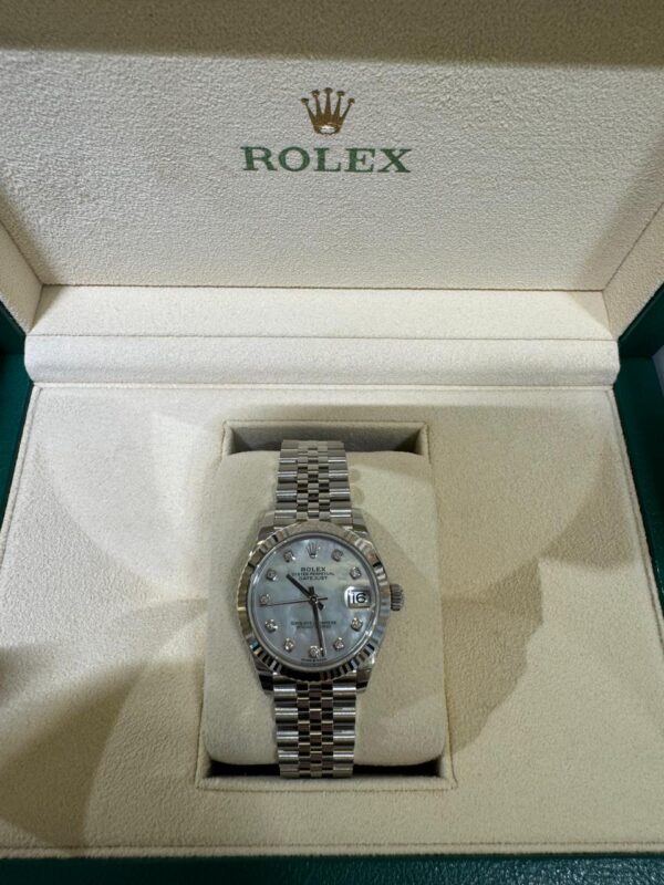 Rolex Datejust 31mm 278274 Oystersteel Whitegold Mother-Of-Pearl Diamonds-Set Dial Jubilee Bracelet - Image 3