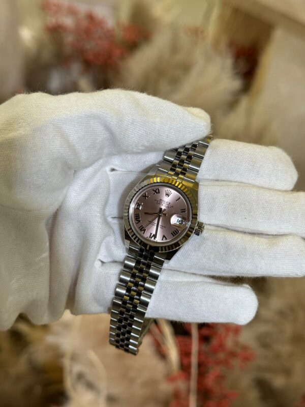 Rolex Lady-Datejust 28mm 279174 Oystersteel and White Gold Pink Dial Jubilee Bracelet - Image 2