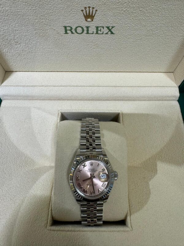Rolex Lady-Datejust 28mm 279174 Oystersteel and White Gold Pink Dial Jubilee Bracelet - Image 3