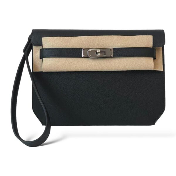 Hermes Kelly Depeche Black Togo PHW