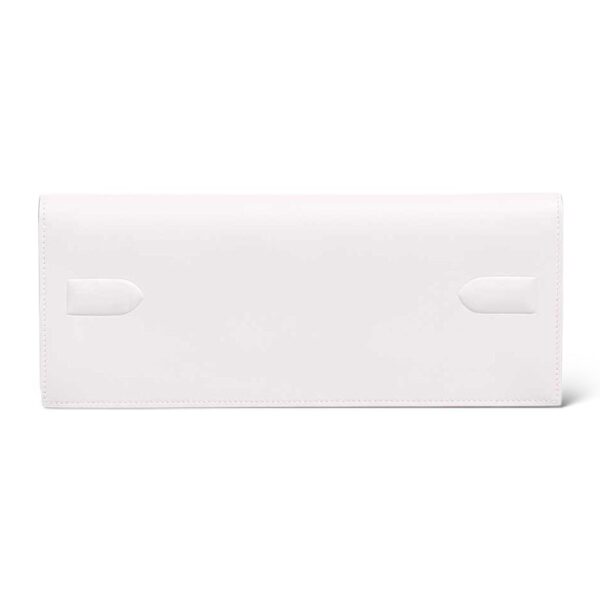 Hermes Kelly Shadow New White Swift Clutch - Image 2