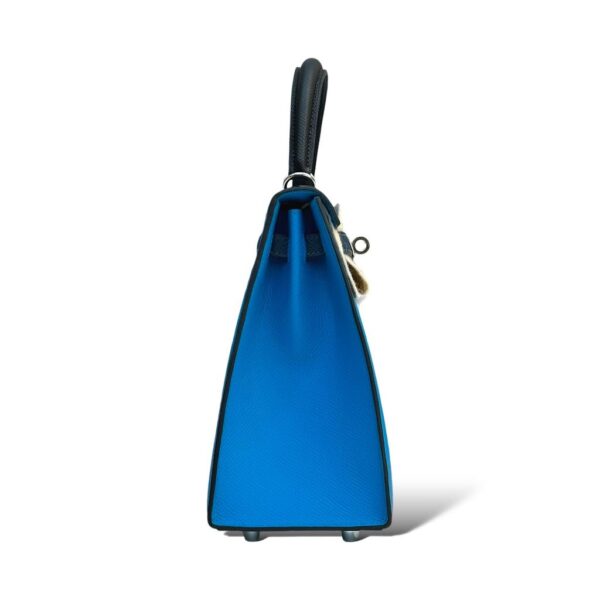 Hermes Kelly 25 Bleu Zanzibar, Bleu de Prusse, Black PHW - Image 3
