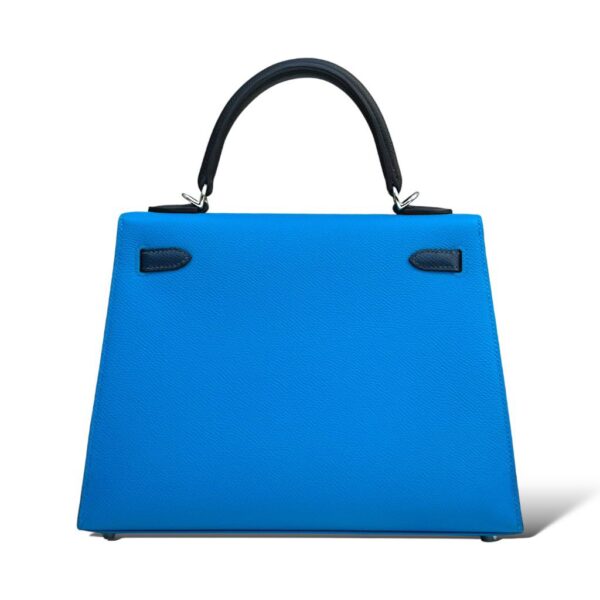 Hermes Kelly 25 Bleu Zanzibar, Bleu de Prusse, Black PHW - Image 4