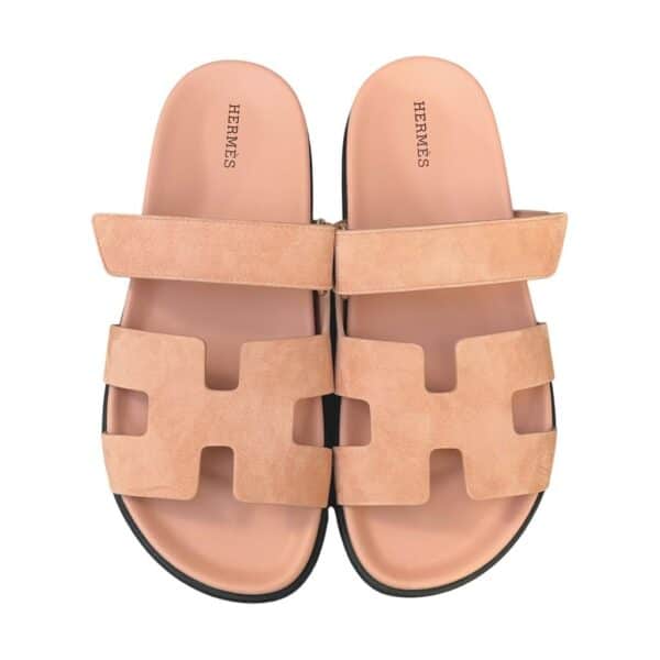Hermès Chypre 38 EU Nude Suede
