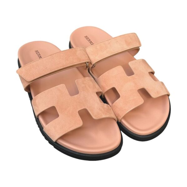 Hermès Chypre 38 EU Nude Suede - Image 2