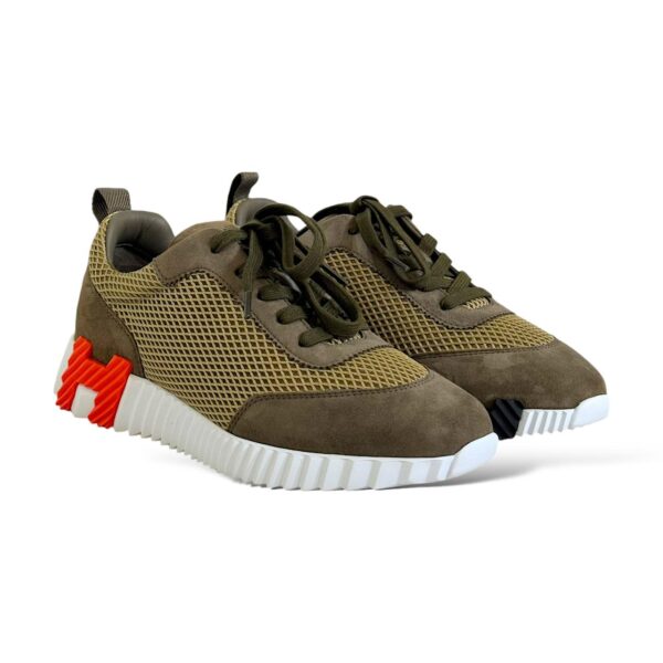 Hermes Bouncing 38.5 EU Vert Toundra Sneakers