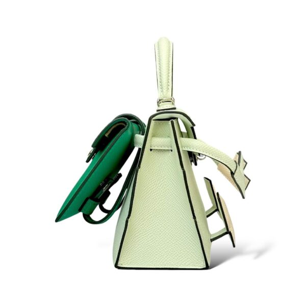 Hermes Kelly Doll Picto Vert Fizz/Nata/Rose Texas/Vert Jade PHW - Image 3