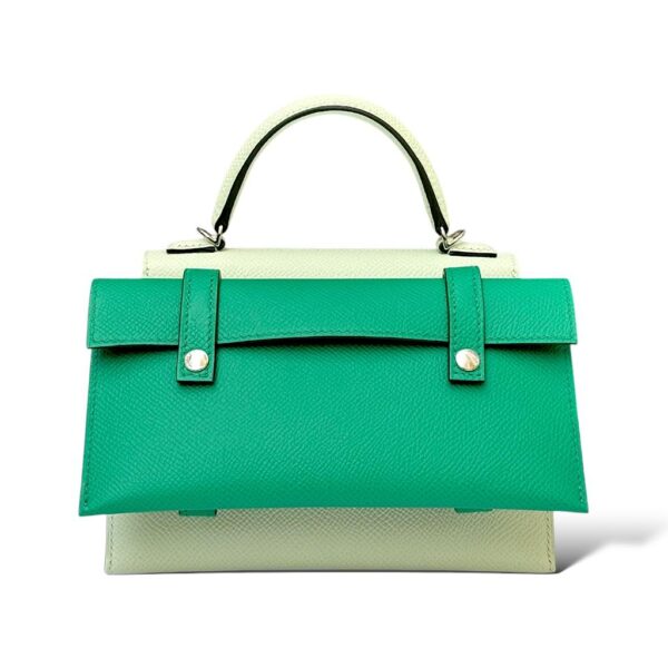Hermes Kelly Doll Picto Vert Fizz/Nata/Rose Texas/Vert Jade PHW - Image 4