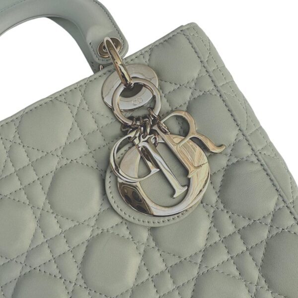 Dior My ABCDior Cloud Gray Cannage Lambskin Bag Small - Image 8