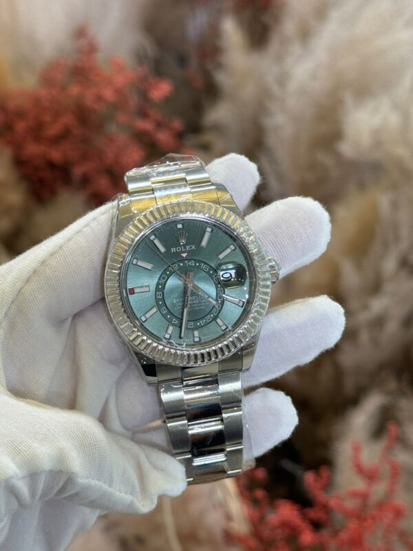 Rolex Sky-Dweller 42mm 336934 Oystersteel and White Gold With Mint Green Dial and Jubilee Bracelet - Image 4