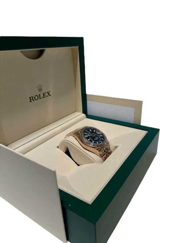 Rolex Sky Dweller 42mm 336935 Rose Gold Blue Green Dial Jubilee Bracelet - Image 6