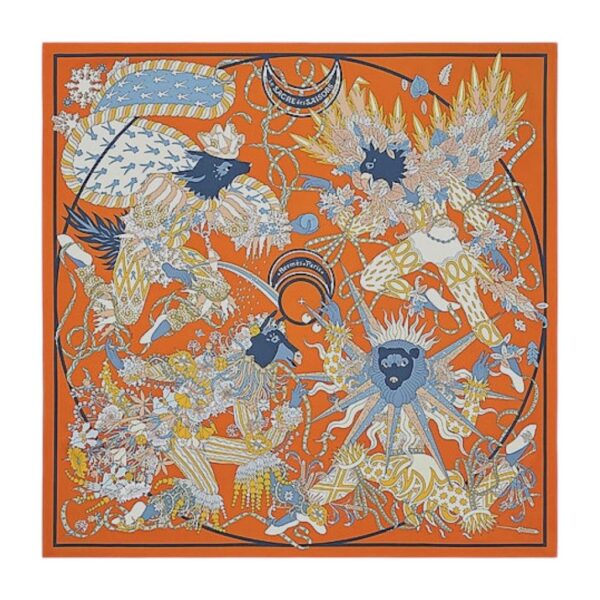 Hermes Le Sacre des Saisons scarf 90