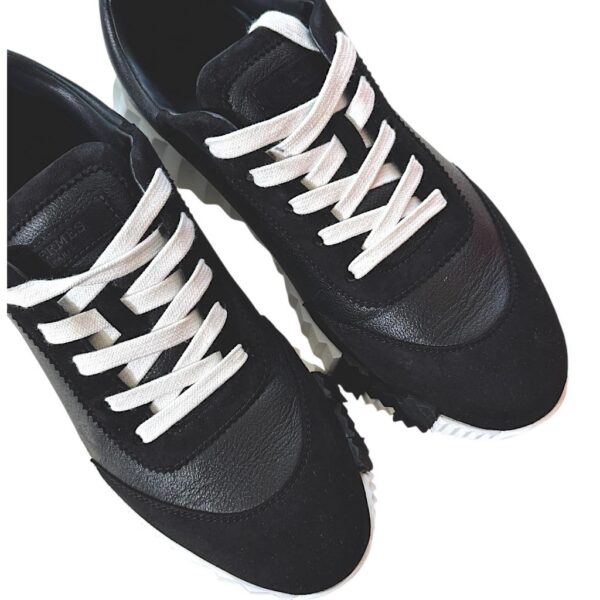Hermes Bouncing Size 37 EU Sneakers Black, White, Gold - Image 2