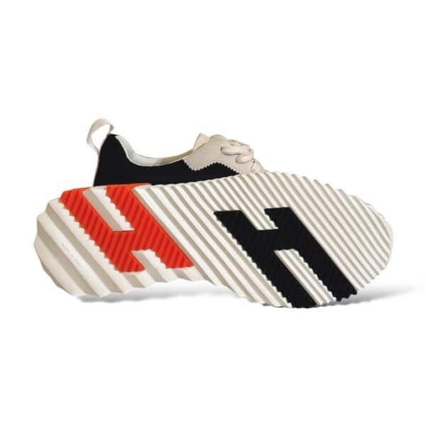 Hermes Bouncing 42.5 EU Noir/Blanc/Orange H Sneakers - Image 2