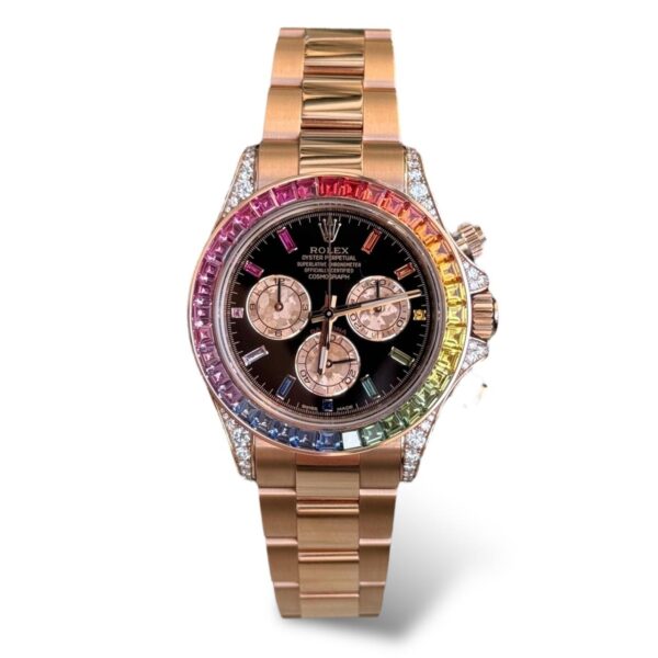Rolex Daytona 40mm 116595RBOW Rainbow Diamond-Set Bezel Rainbow Diamond Markers