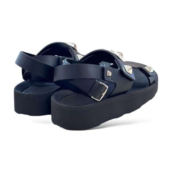 Hermes Intuition 37 EU Black with Studs Sandals - Image 3