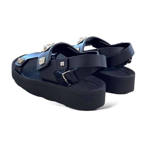Hermes Intuition 37 EU Black with Studs Sandals - Image 4