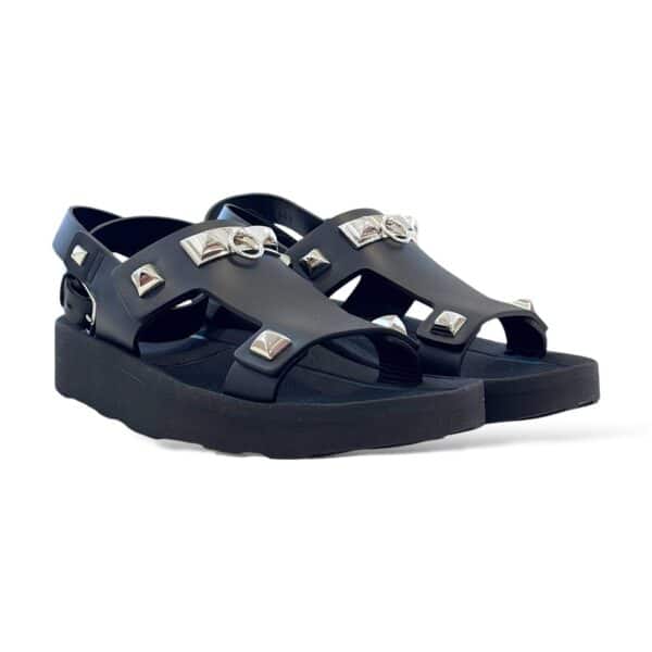 Hermes Intuition 37 EU Black with Studs Sandals