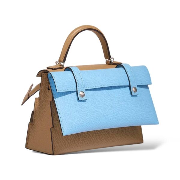 Hermes Kelly Doll Picto Chai, Mauve Sylvestre, Bleu Celeste Epsom PHW - Image 6