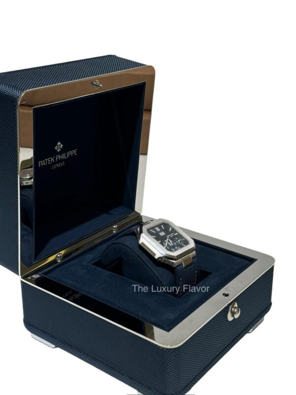 Patek Philippe Cubitus 45mm 5822P Platinum Case Composite Navy-Blue Straps Sunburst Blue Dial - Image 6