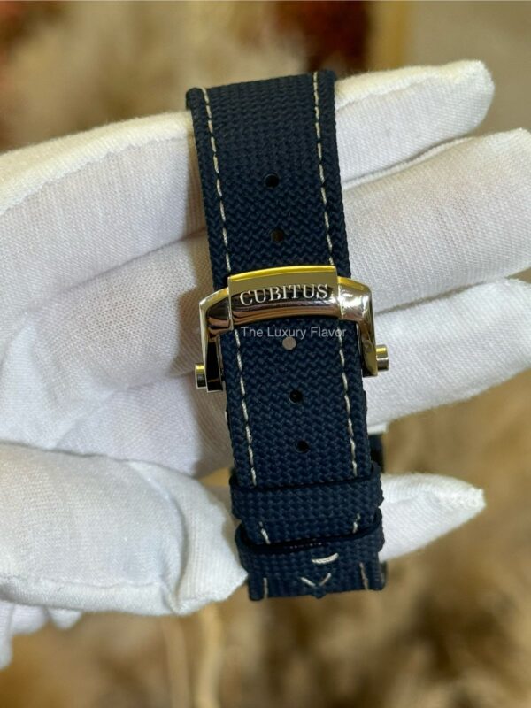 Patek Philippe Cubitus 45mm 5822P Platinum Case Composite Navy-Blue Straps Sunburst Blue Dial - Image 5