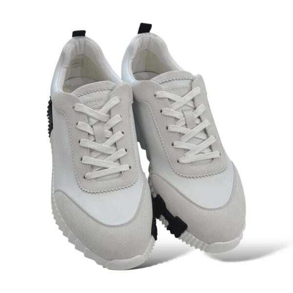 Hermes Bouncing 39 EU White/Black Sneakers - Image 3