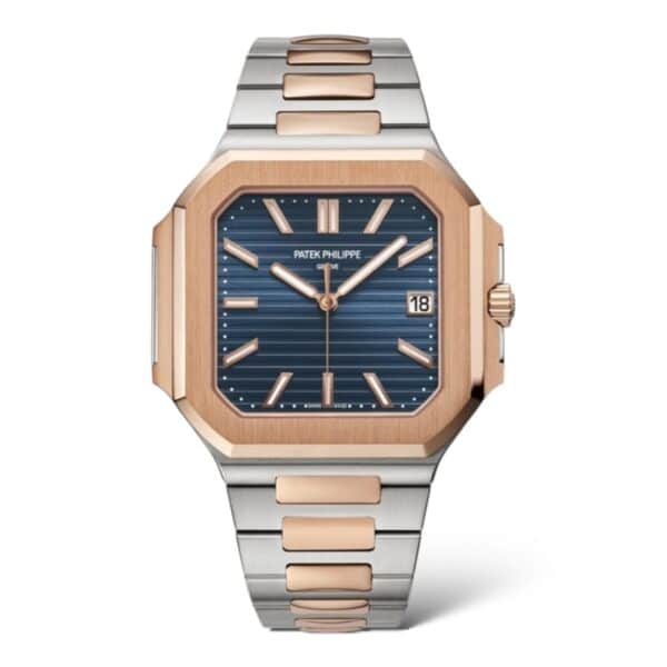 Patek Philippe Cubitus 45mm 5821/1AR Rose Gold and Steel Sunburst Blue Dial