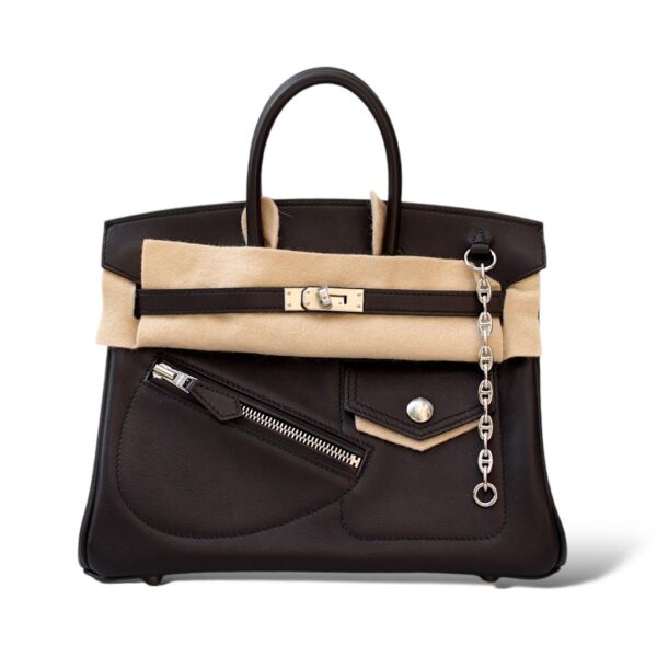 Hermes Birkin 25 Black Rock Veau Volupto PHW
