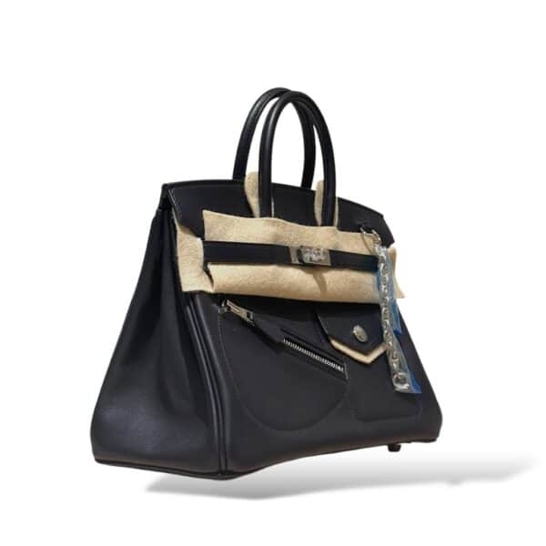 Hermes Birkin 25 Black Rock Veau Volupto PHW - Image 3