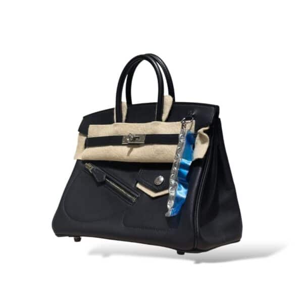 Hermes Birkin 25 Black Rock Veau Volupto PHW - Image 5