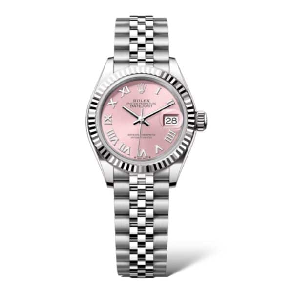 Rolex Lady-Datejust 28mm 279174 Oystersteel and White Gold Pink Dial Jubilee Bracelet