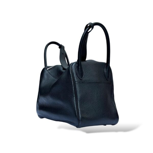 Hermes Lindy 30 Black Clemence PHW - Image 5