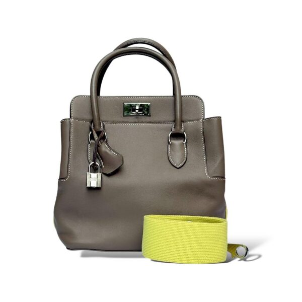 Hermes Tool Box 20 Etoupe/Lime Swift PHW