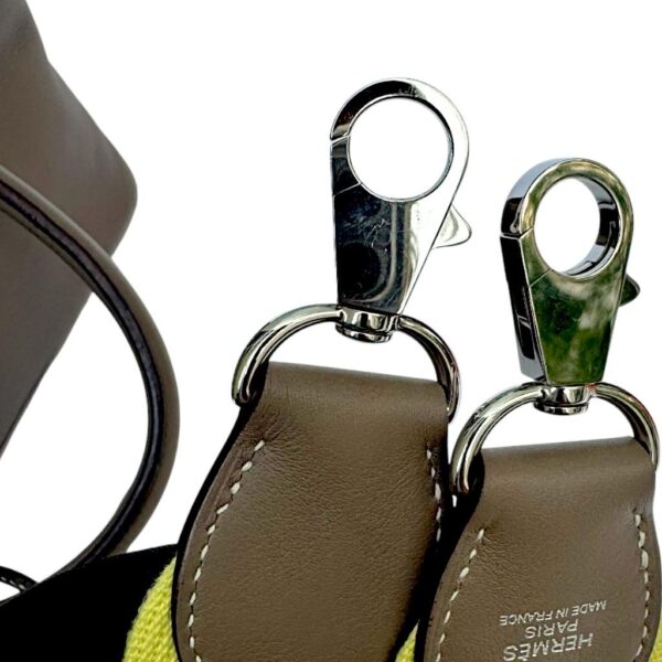 Hermes Tool Box 20 Etoupe/Lime Swift PHW - Image 7