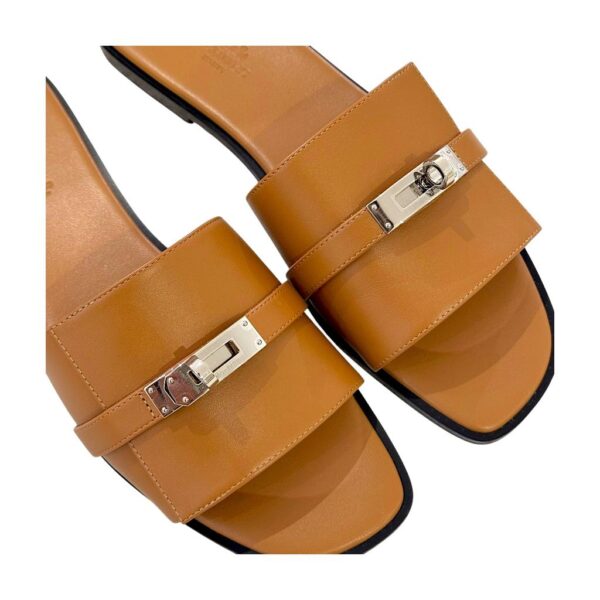 Hermes Giulia 39.5 EU Naturel Sandals - Image 3