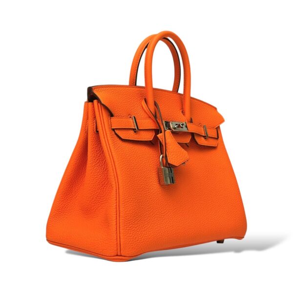 Hermes Birkin 25 Orange Minium Togo PHW - Image 2