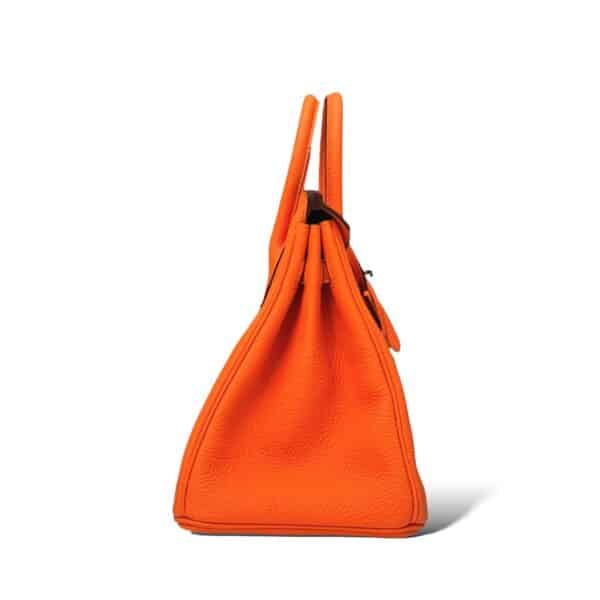 Hermes Birkin 25 Orange Minium Togo PHW - Image 5